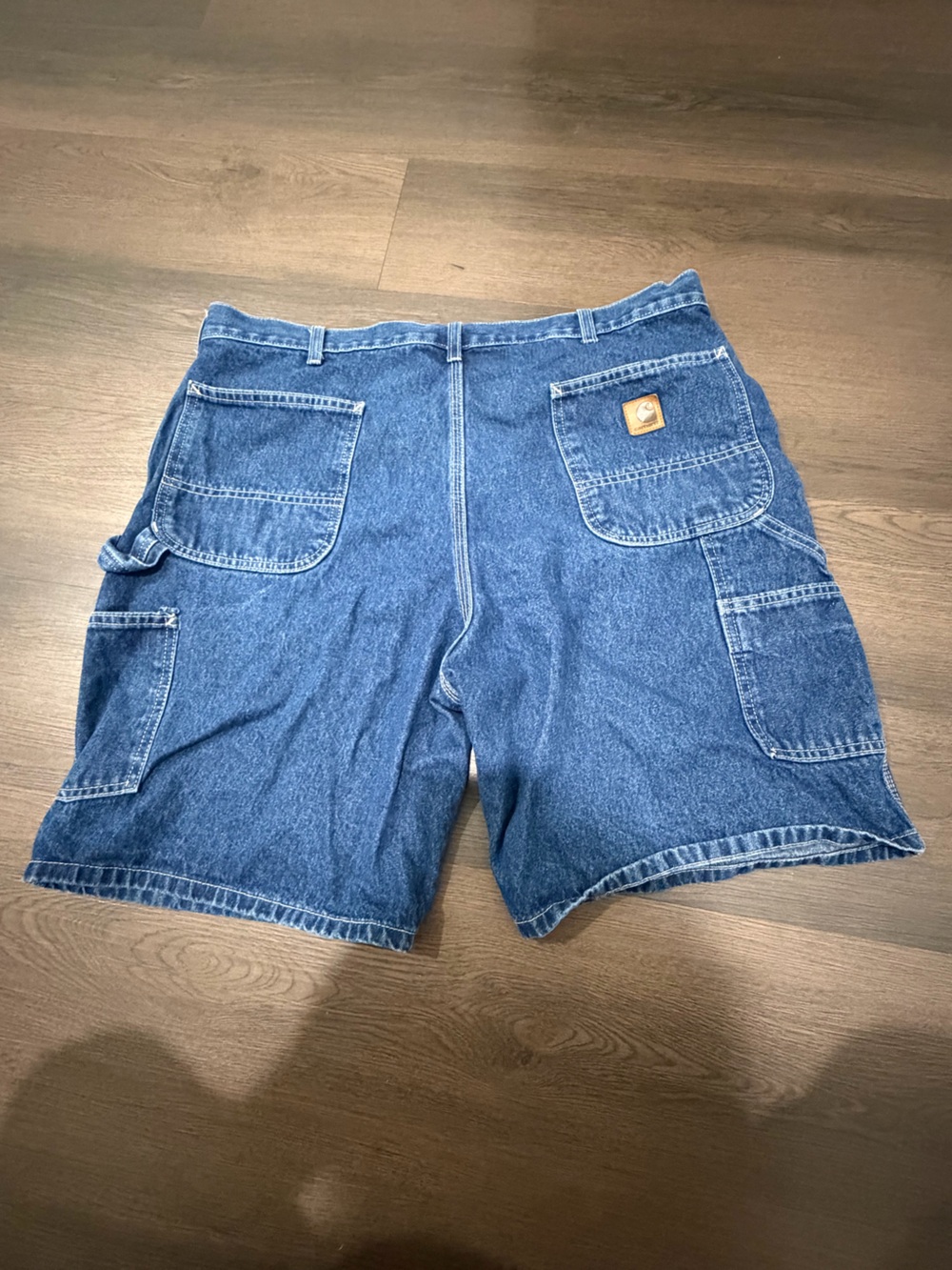 Carhartt Men's Denim Carpenter Shorts in Blue